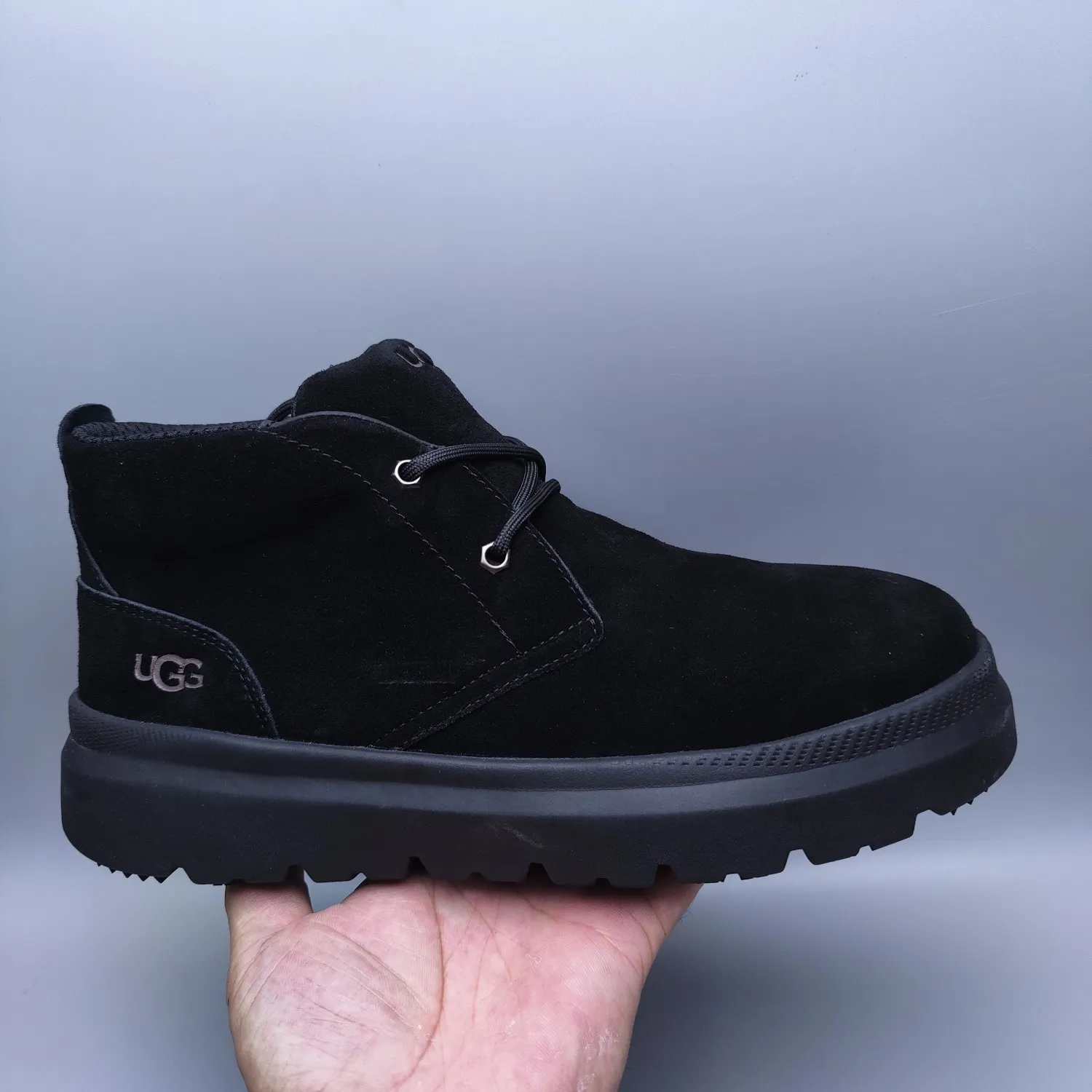 💰600 UGG sheepskin all-in-one snow boots 1773 lace-up casual low boots men's boots color: maroon black size: 39-45